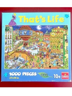 That's Life ‘Venice’ Edition Jigsaw Puzzle Comic Art Collage 1000pc 10yrs+